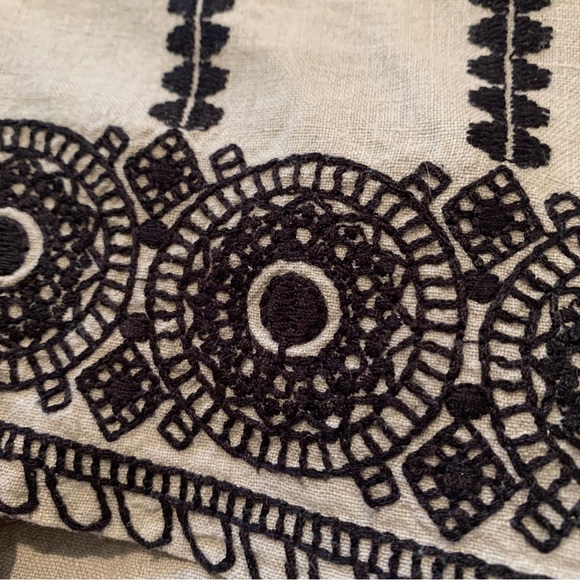 Loft linen embroidered shorts - size 0 - Picture 4 of 9